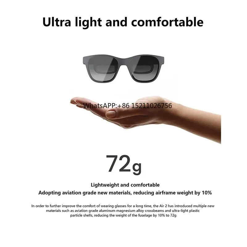 Xreal Air 2 Pro Smart Ar Glasses Son y Silicon-Based Oled Screen Electrochromic Adjustment 120hz High Brush