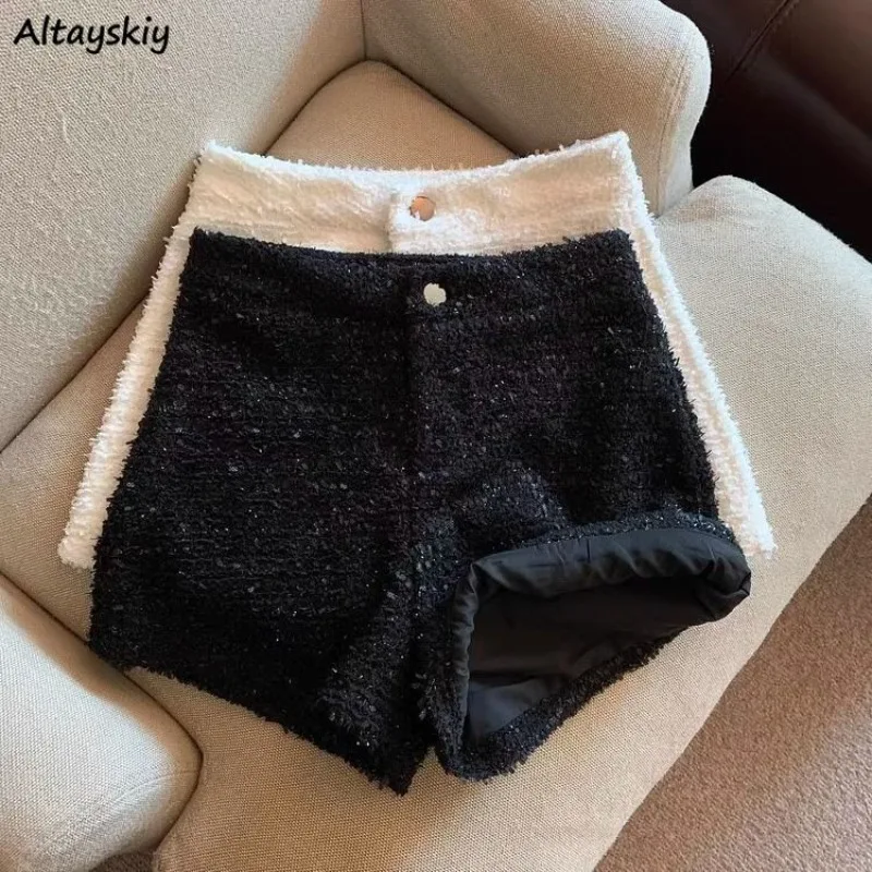 Hotsweet Szorty Kobiety Seksowne Skinny Y2k Odzież Wysoka Talia Europejska Moda Streetwear Spodnie Cool Gruby Guzik-Fly Szerokie Nogawki Nowy