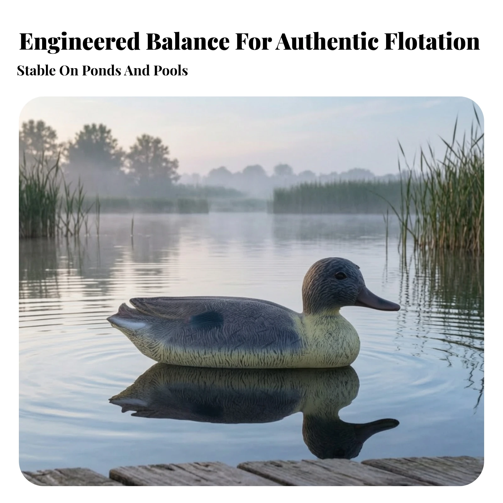 Floating Duck Decoy Blow-Molded Duck Decoy with Weighted Base Hunting Lure Sturdy Weatherproof for Hunters, Pond, Garden