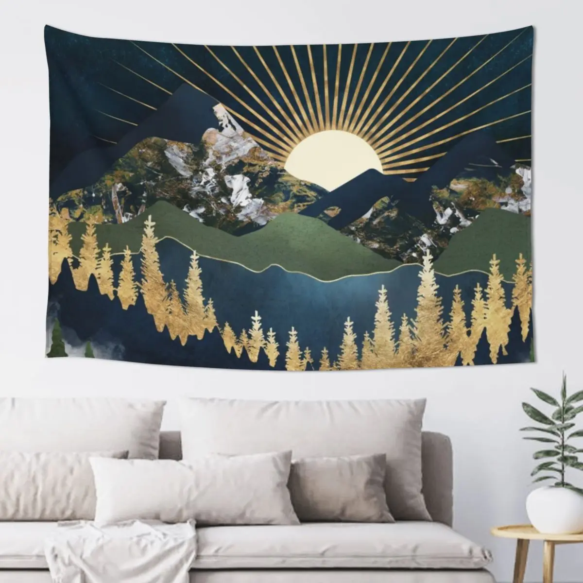

Midnight Mountains Tapestry Cute Decor Aesthetic Home Decor Hanging Wall Room Decor Tapestry