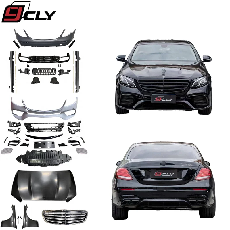 Factory Hot Sale Body Kit 17-20 For E Class W213 Upgrade E63 AMG Front Rear Bumper Assembly With Grille Hood