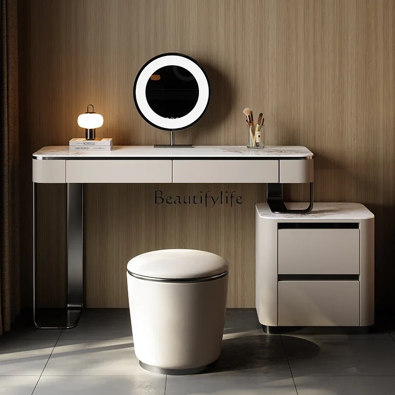 

FG44Modern simple solid wood dresser integrated, Italian small apartment rock slab dresser