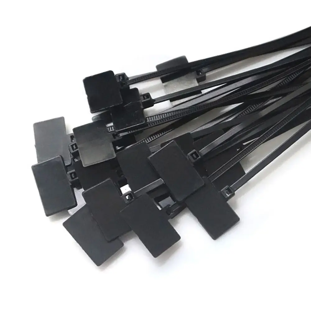 100Pcs Colorful Nylon Cable Ties Plastic Label Strapping Tape Easy Mark Tag Labels Self-locking Zip Ties Mesh Wire Marker Tools