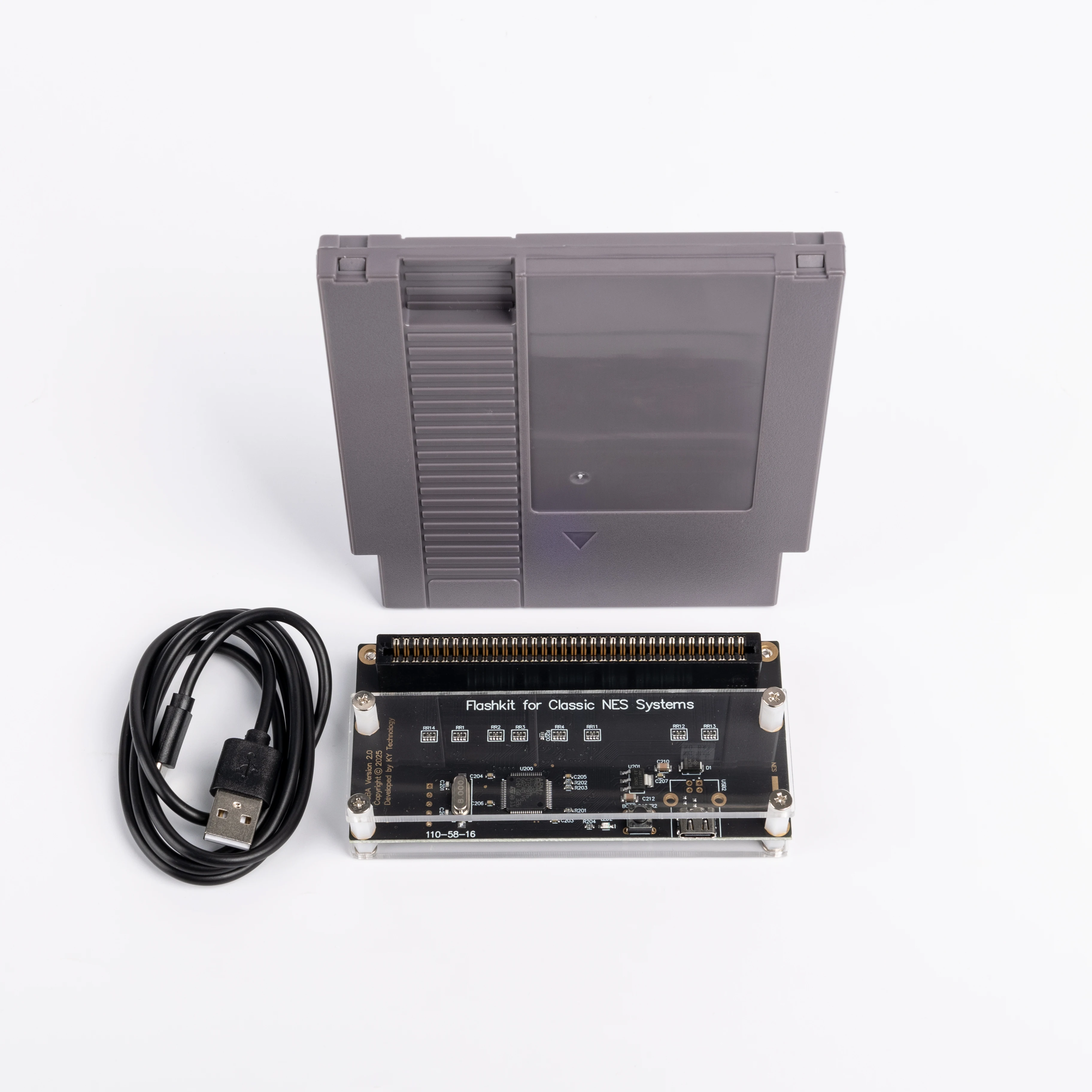 NES FlashKit Registratore Programmatore Set riscrivibile per console per videogiochi NES Cartuccia Scheda di gioco FlashKit Card