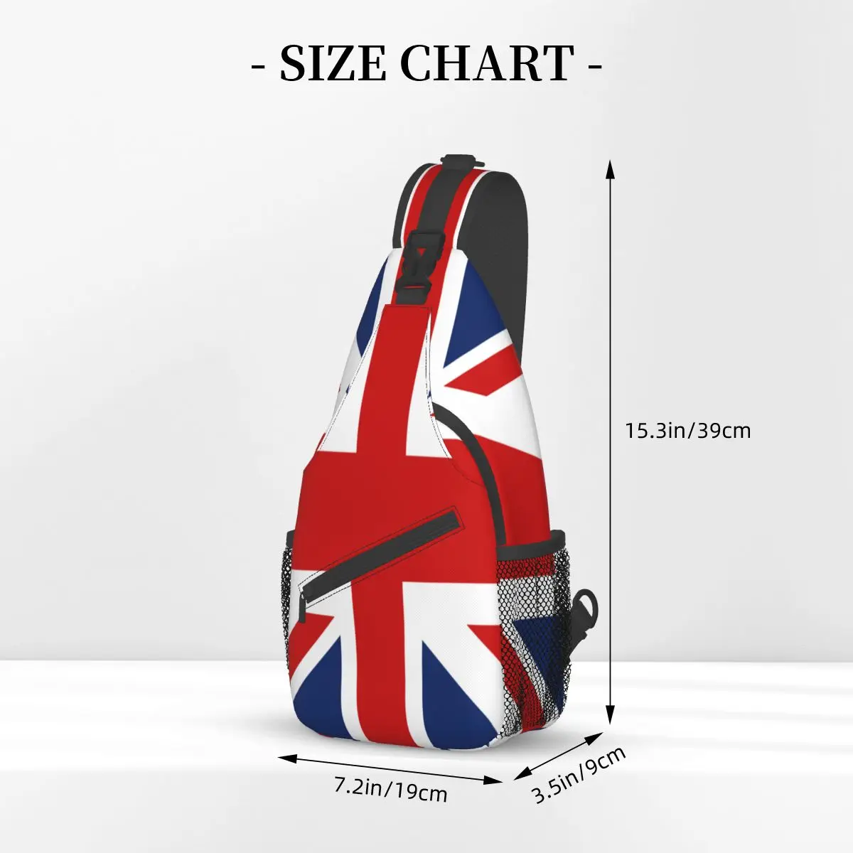 Men\'s Chest Bag UK British Flag Casual Waist Bag Small Short Trip Travel Carry Bag Shoulder Crossbody Bag