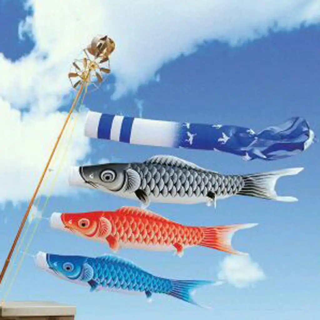 Japanese Windsock Carp Flag Koi Nobori Koinobori Sailfish Wind Fish Kite Home