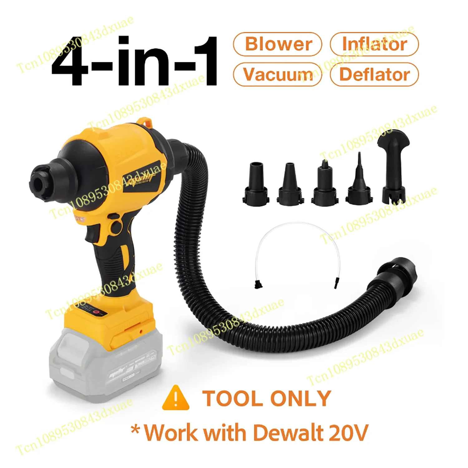 Cordless Air Pump Air Duster Compatible with Dewalt 18V 20V Battery(tool only)Brushless Compressed Air Blower for Cleaning
