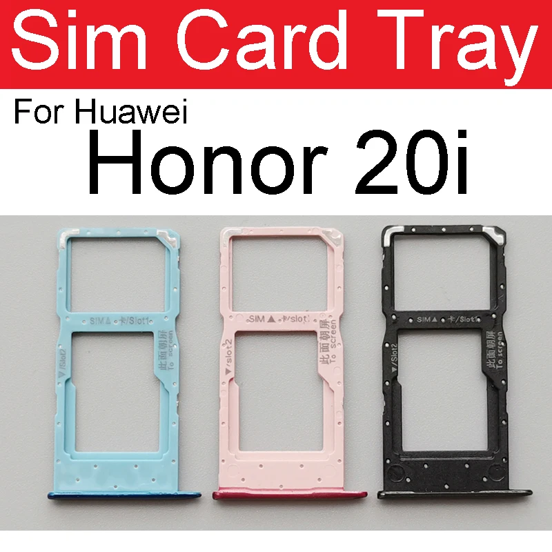 Gniazdo karty Sim gniazdo adaptera do Huawei Honor 20 Pro Lite 20i 20s widok 20 V20 czytnik kart Micro SD wymiana części