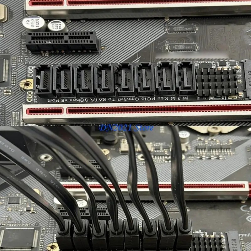 

Карта расширения F3KE M.2 NVME PCIE на SATA3.0 PCIe, быстрая скорость передачи данных 6 Гбит/с, алюминиевый радиатор, карта для