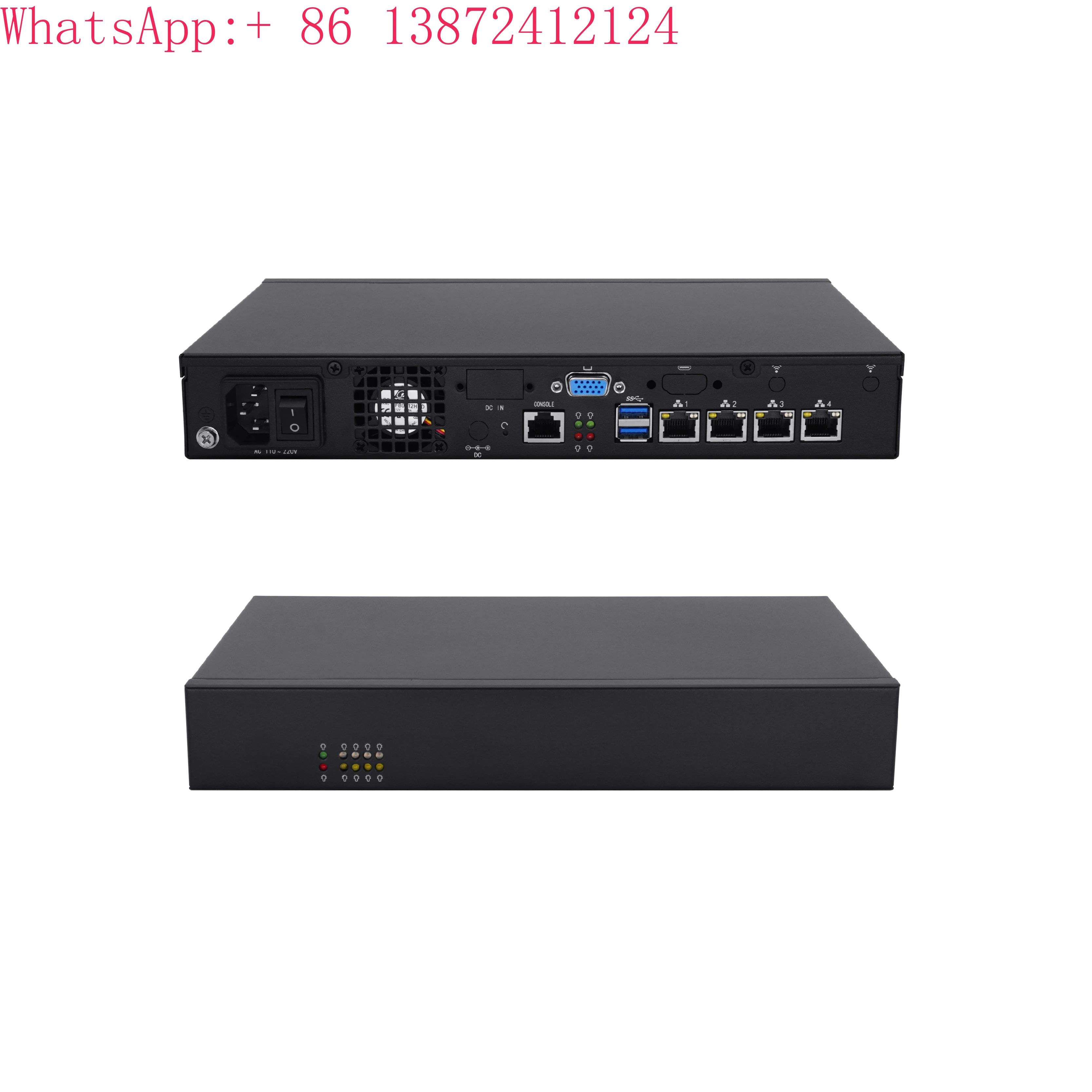 Built-in PSU 4 Lans Firewall MINI PC J6412 with 5G 4G Dual SIM OS Win 10 Ikuai J6412 Firewall Router Vpn MINI PC