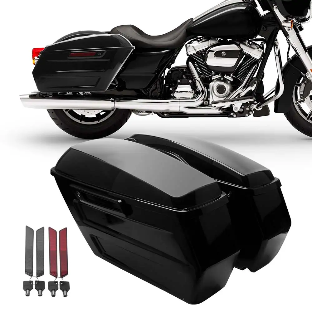1 Pair Hard Saddlebag Luggage Side Bags For Harley Touring Road King Electra Street Glide FLTRX FLHT 2014-2025 Motorcycle Parts