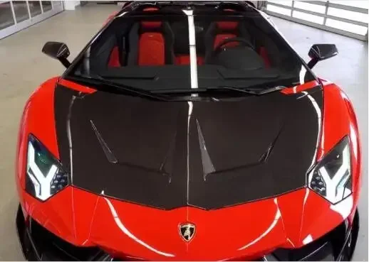 New！ Real Carbon Fiber Car Front Engine Hood Vent Cover For Lamborghini Aventador LP700 LP720 740S LP750 2011-2019