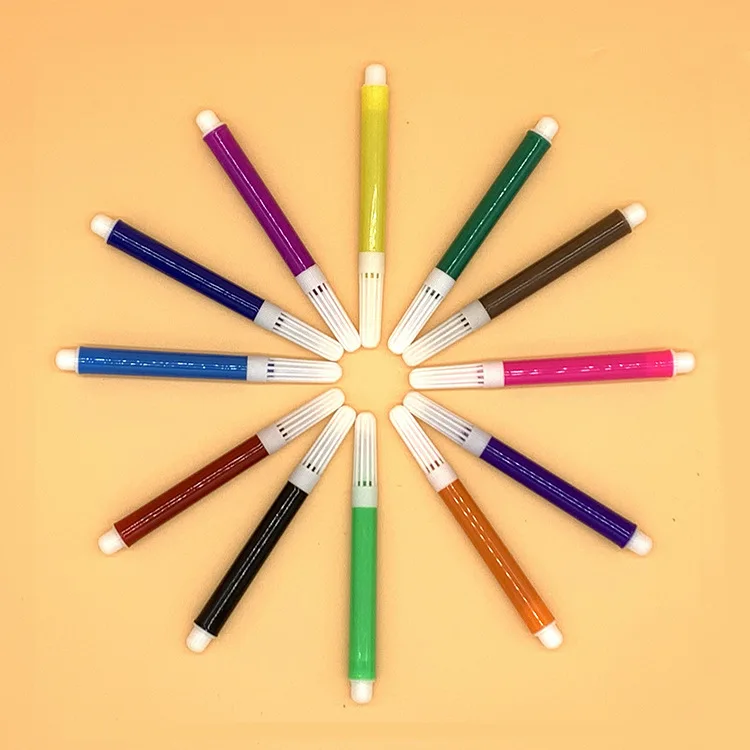 6/12 Pcs Colorful Marker Pens Set Assorted Colors Fine Tip Markers for Kids Adults School Office Art Craft Drawing Coloring