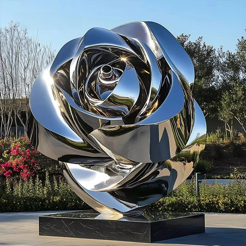 

Stainless Steel Garden Sculpture Hotel Lobby Art Statue Water Feature Decoration
