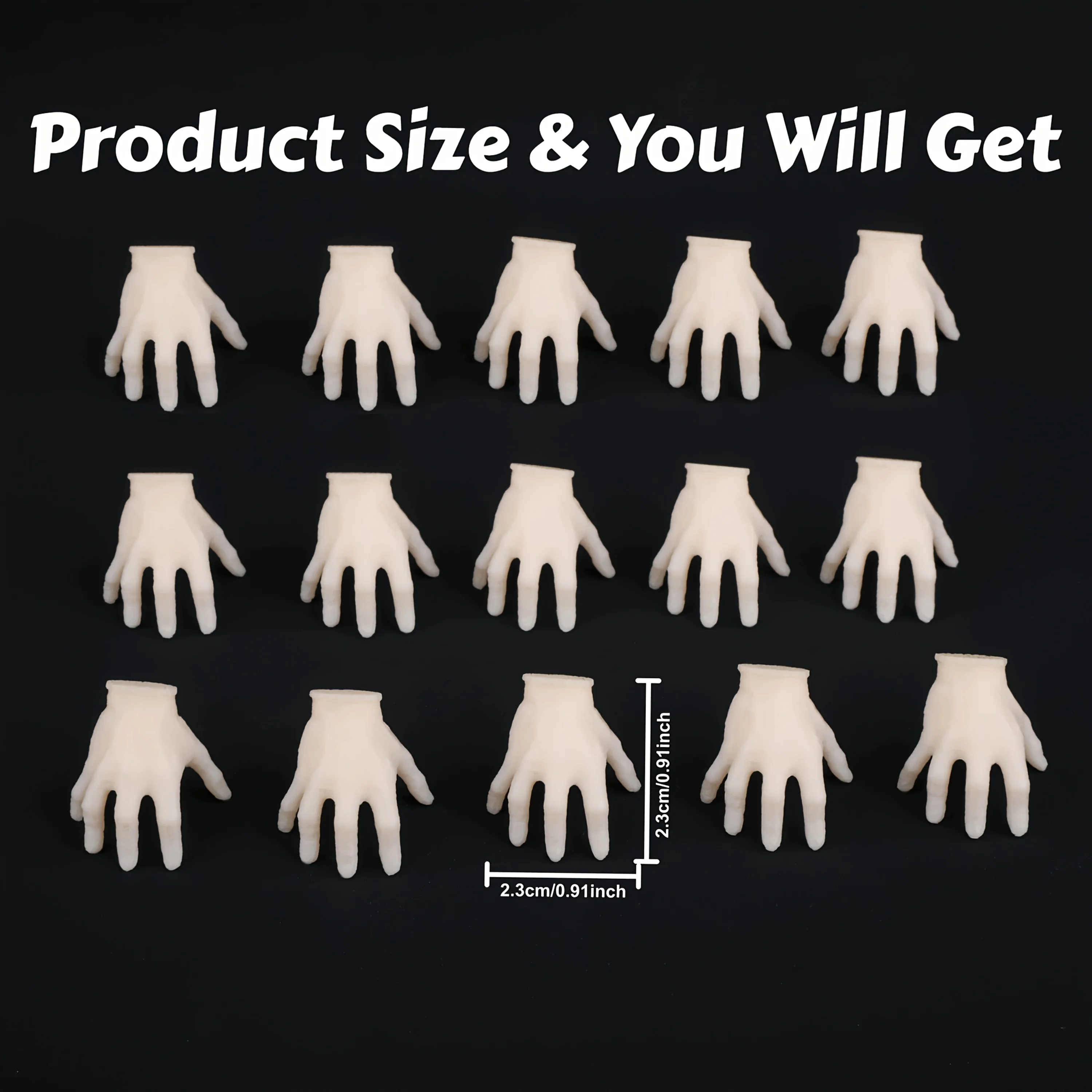 8/15 قطعة من أيدي رعب الهالوين الصغيرة - أطراف صناعية بيضاء واقعية للهالوين، زينة حفلات أعياد الميلاد، ألعاب لعب الأدوار