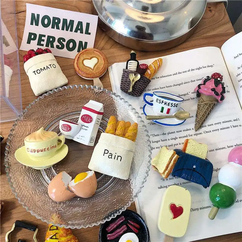 3D Creative Simulation Food Cute Mini Fridge Magnets Home Decor Fridge Stickers Refrigerator Paste Room Decoration Collection