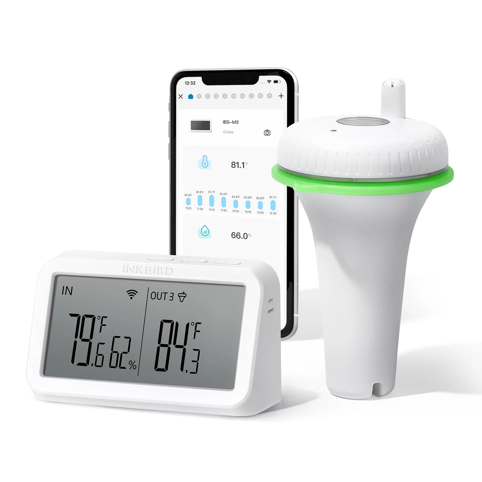 Inkbird Wifi Pool Thermometer Set IBS-P02R For Hot Tub Bath Tub
