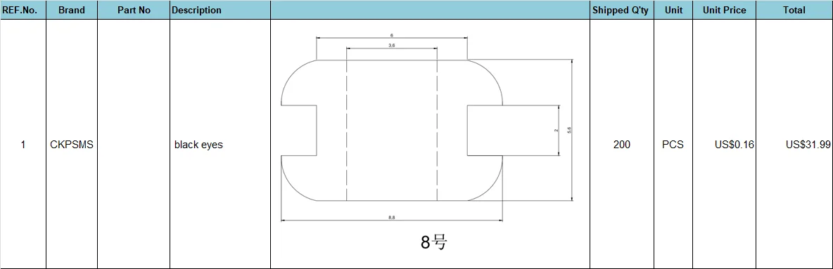 

200PCS Customized listing for Ceramic Ring Shape Thread Eyelet