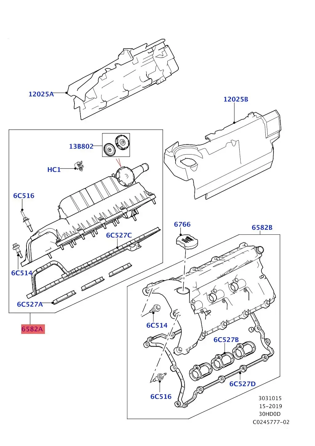 車のカムシャフトエンジンバルブカバーセット、BMW n57,11127823181, 11128515745, 11127800309用在庫