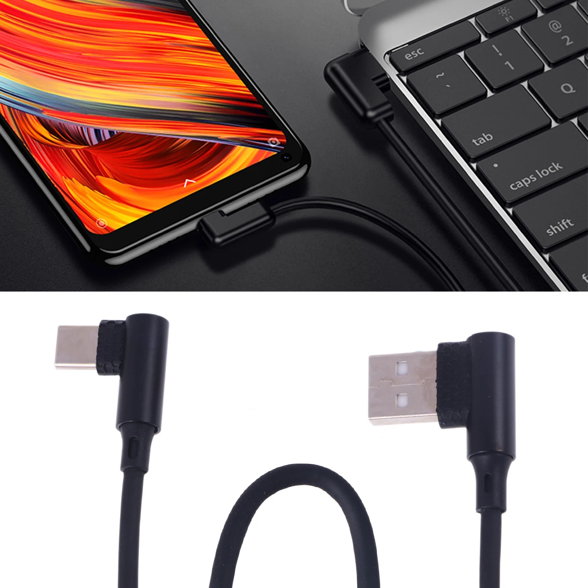 

1M USB-C Cable 2.5a Fast Charging Data Sync Strong Tpe Flexible Cord for Type-C Devices 950