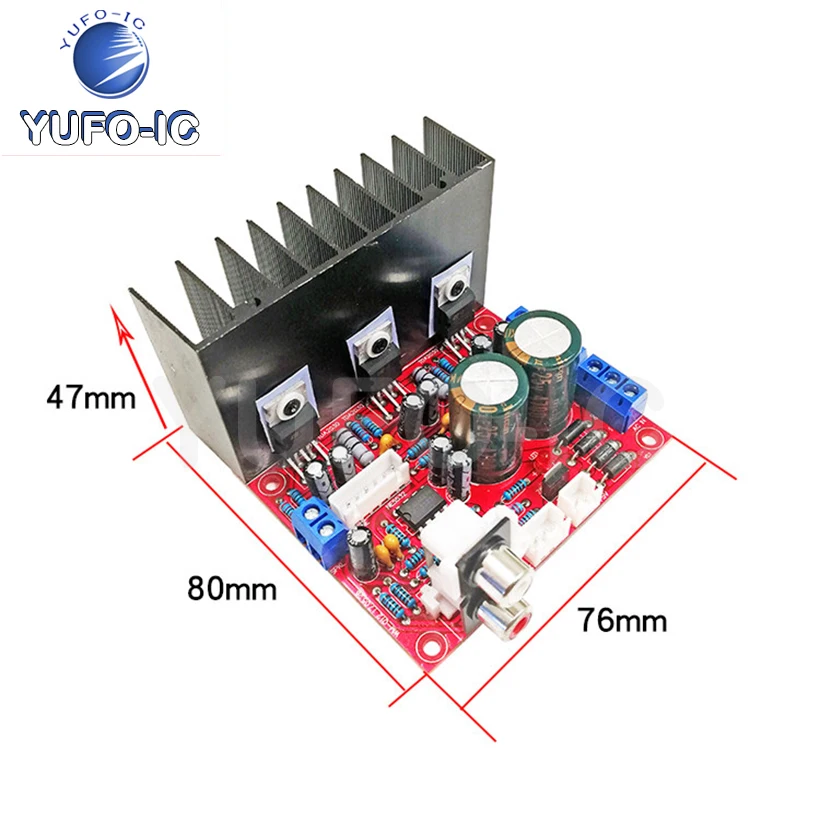 Free Ship 2pcs Tda2030a Computer Subwoofer 2.1 Power Amplifier Board 3 Channel Speaker Subwoofer Audio Power Amplifier Board