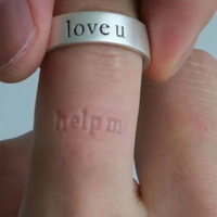 1PC Unique Design Sense Letter Handprint Ring For Men Women Versatile Fashion Couple Ring Personalized Simple Ring Jewelry Gifts