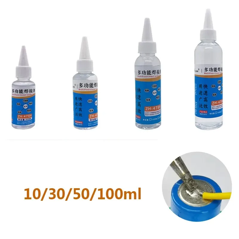 

10/30/50/100ml Soldering Flux Liquid Solders Water For Stainless Steel galvanized Sheet/Copper/Iron/18650 Battery Welding