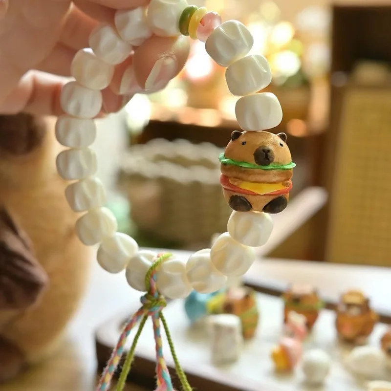 

Passion Fruit Seed With Antlers Hamburger Bear Khaki Bracelet