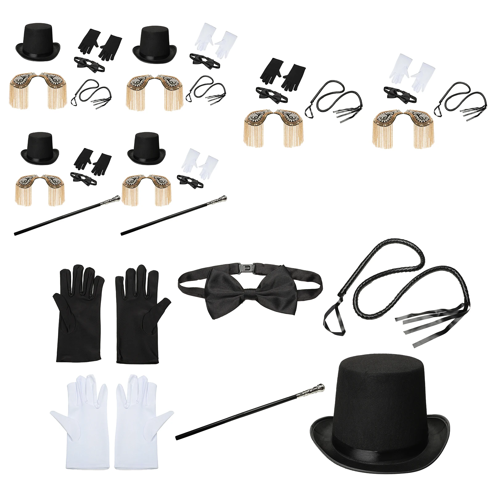Adult Circus Ringmaster Costum - Formal Wear Gloves Men ulasan dan harga