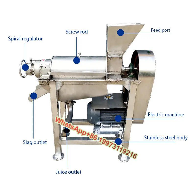 

Industrial Orange Pomegranate Juice Extractor New Condition Core Motor Component Carrot Fruit Vegetable Juicer Machine