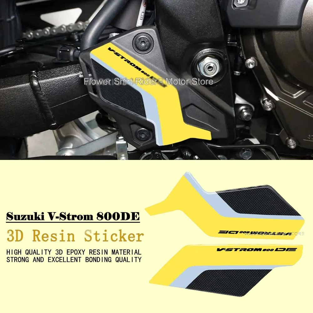 For Suzuki V-Strom 800DE 2023 3D Resin Stickers Waterproof Pedal Stickers Motorcycle Sill Protection Decorative Decal