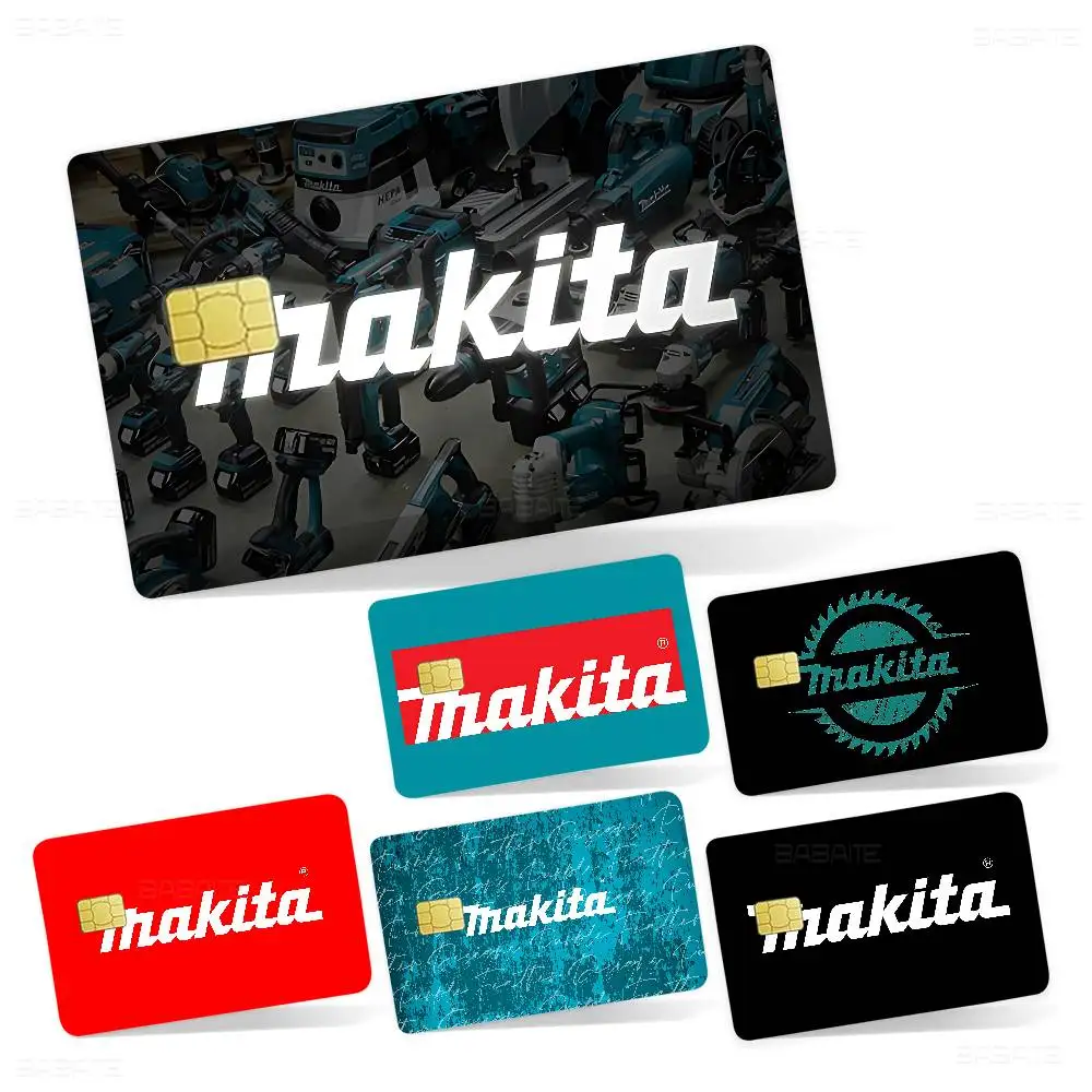 M-Makitas Tool Logo Fashion Matte Gold Silver Black Matte Film Skin Sticker Tape for Bank Credit Debit Card
