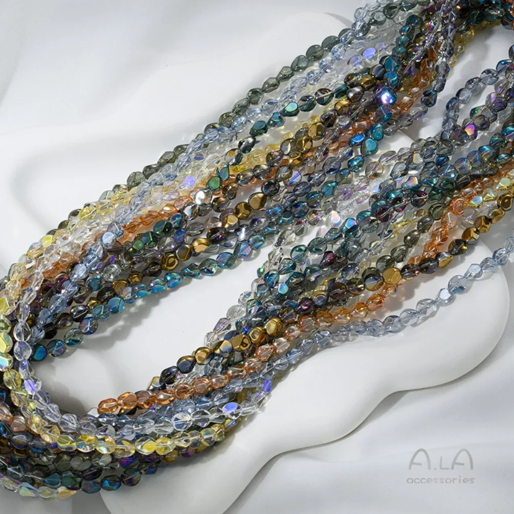 

Colorful Multi-color Irregular Section Special-shaped Crystal Glazed Beads Handmade Loose Beads Bracelet Ear Jewelry Material