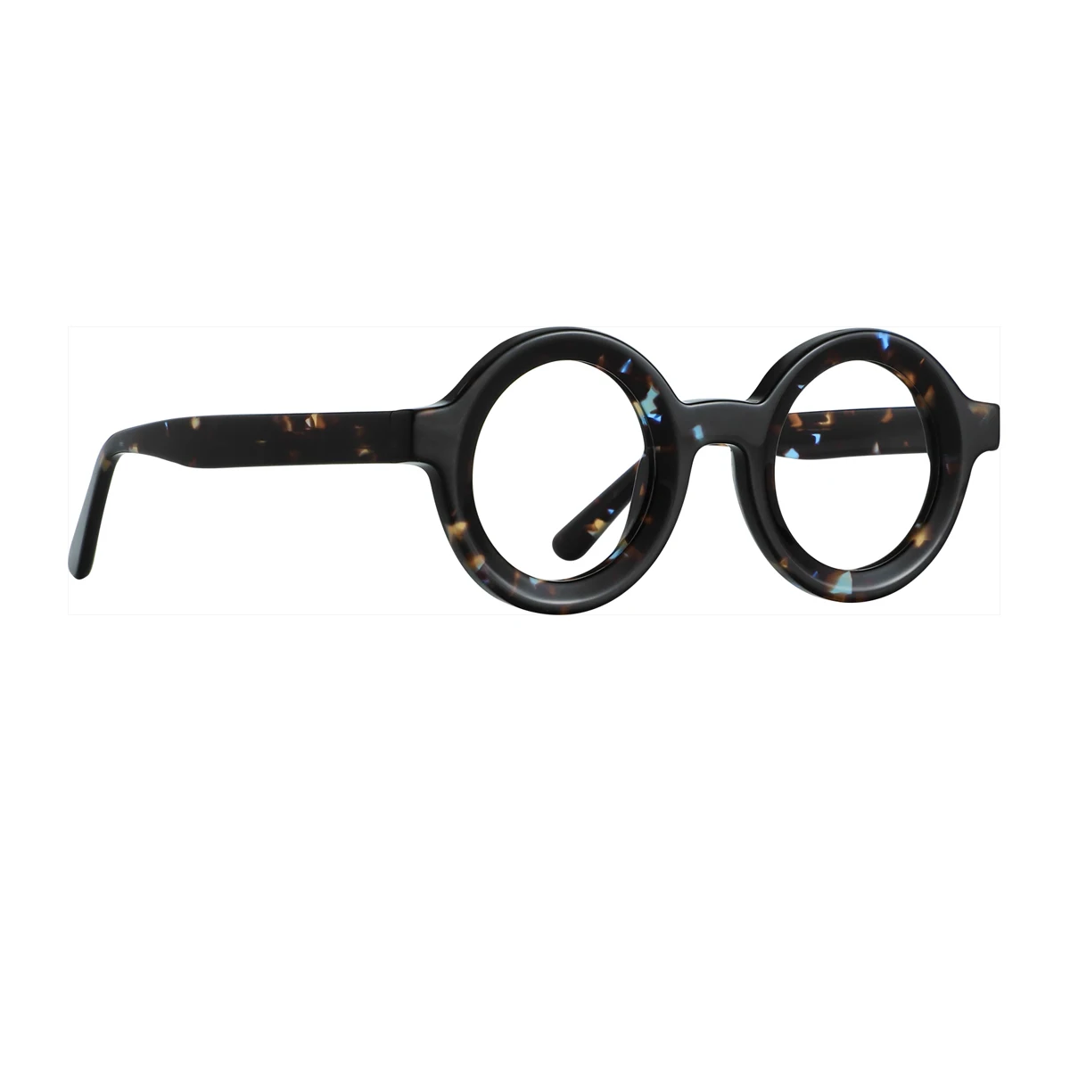 FYTOO Retro Round Frame Glasses Tortoise Shell Pattern Eyewear for Men  Women 23103C06