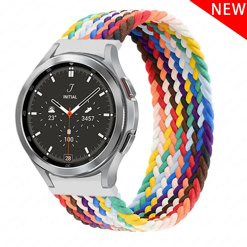 20mm 22mm Band for samsung galaxy watch 4 classic 46mm 42mm gear s3 frontier active 2 braided Bracelet huawei gt 2/3 pro strap