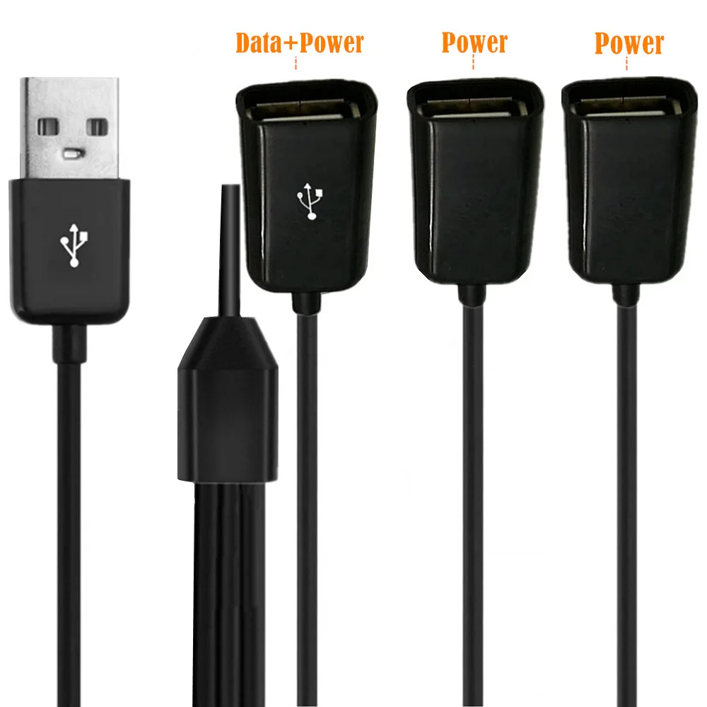 0.3M 1m USB2.0 A 1 Male to 3 Port USB Female Power Adapter Y Splitter Fast Charging Date Cable