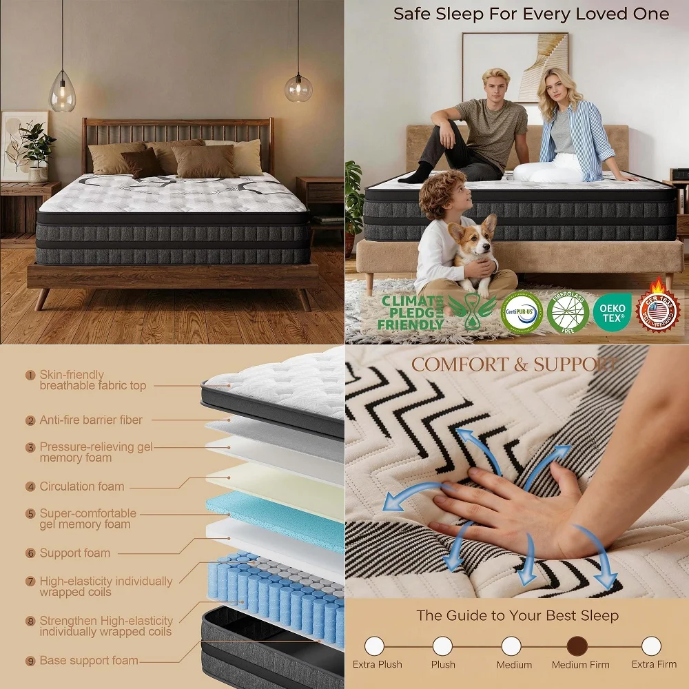 

Hospital Bed Mattress Medical Bed Mattress for Back Pain with Waterproof Cover, Home Care Memory Foam,80 x 36 x 6, Maximum Weig