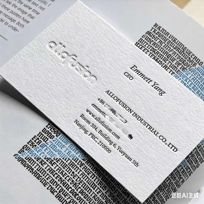 

Eco-Friendly Luxury Business Card Custom Logo, Cardboard Material Digital Printing with Hot Stamping, Personalized Design