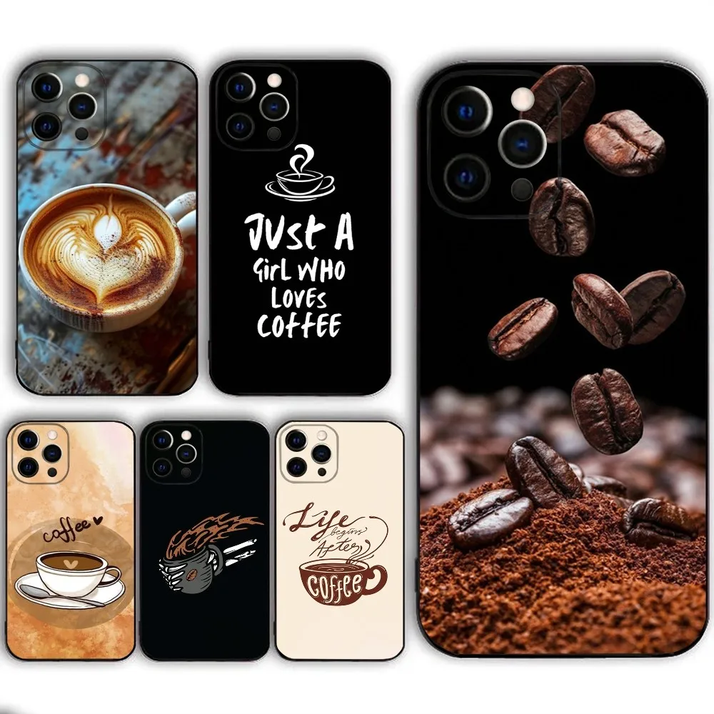 

Love coffee Phone Case For IPHONE 15,13,14,12,Mini ,11, Xr, X ,Xs Pro Max 8, 7 Plus Back Cover