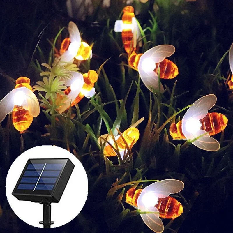 

Солнечная гирлянда-фестон «Милая пчелка» для сада и улицы, на День святого Валентина, праздники, свадьбы, вечеринки, Рамадан