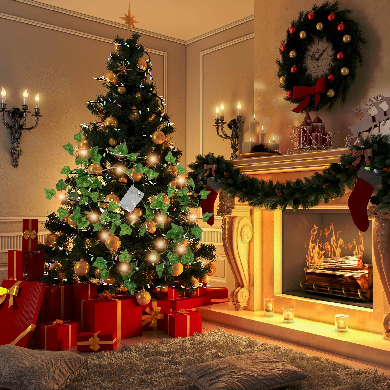 1 قطعة سلسلة LED ضوء كفاءة في استخدام الطاقة LED مصباح لعيد الميلاد ضوء ديكور حديقة غرفة مصباح الليل