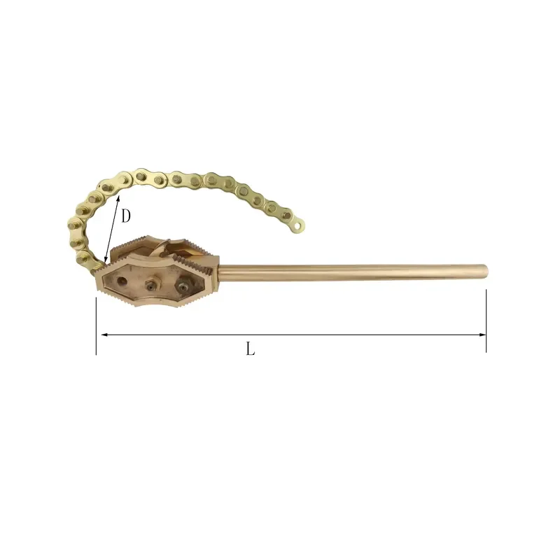 Hot Sale Multi Function Explosion Proof Manual Tools Hand Tools Chain Pipe Wrench Suitable for Where Place Is Narrow