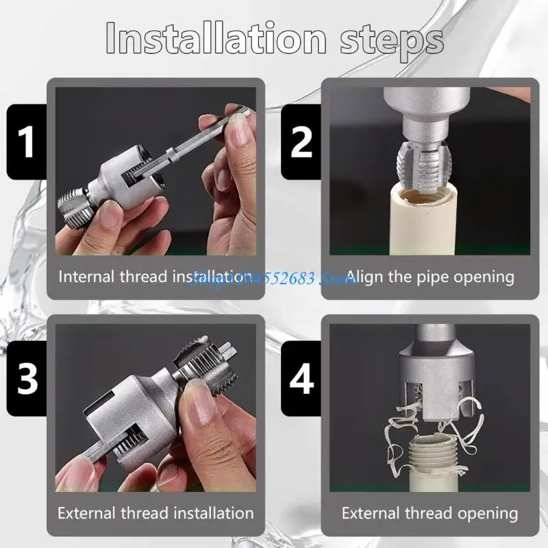 Y6GD Pipe Threading Tool Set With Carbon Steel Construction Efficient Electric Drill Compatible Pipe Threader Kits