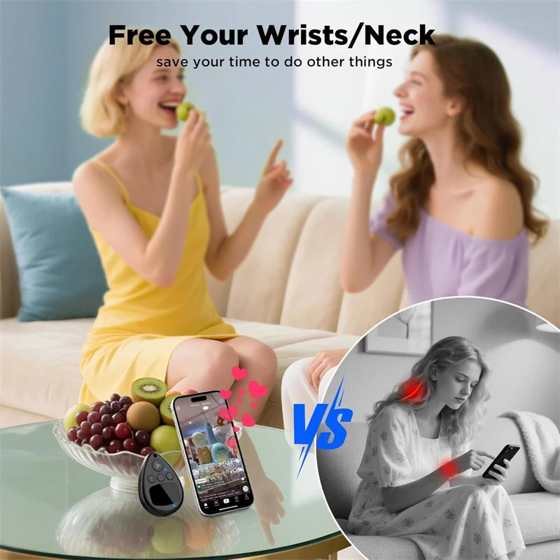Wireless Auto Clicker For IPhone, Bluetooth Phone Screen Tapperfor Hands Free, Silent & Adjustable Speed Finger Clicker