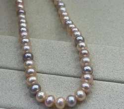 long Baroque AAAA+9-8mm Natural seawater akoya Candy mixed color Pearl Necklace 14k 36inch 18inch 20inch 54inch