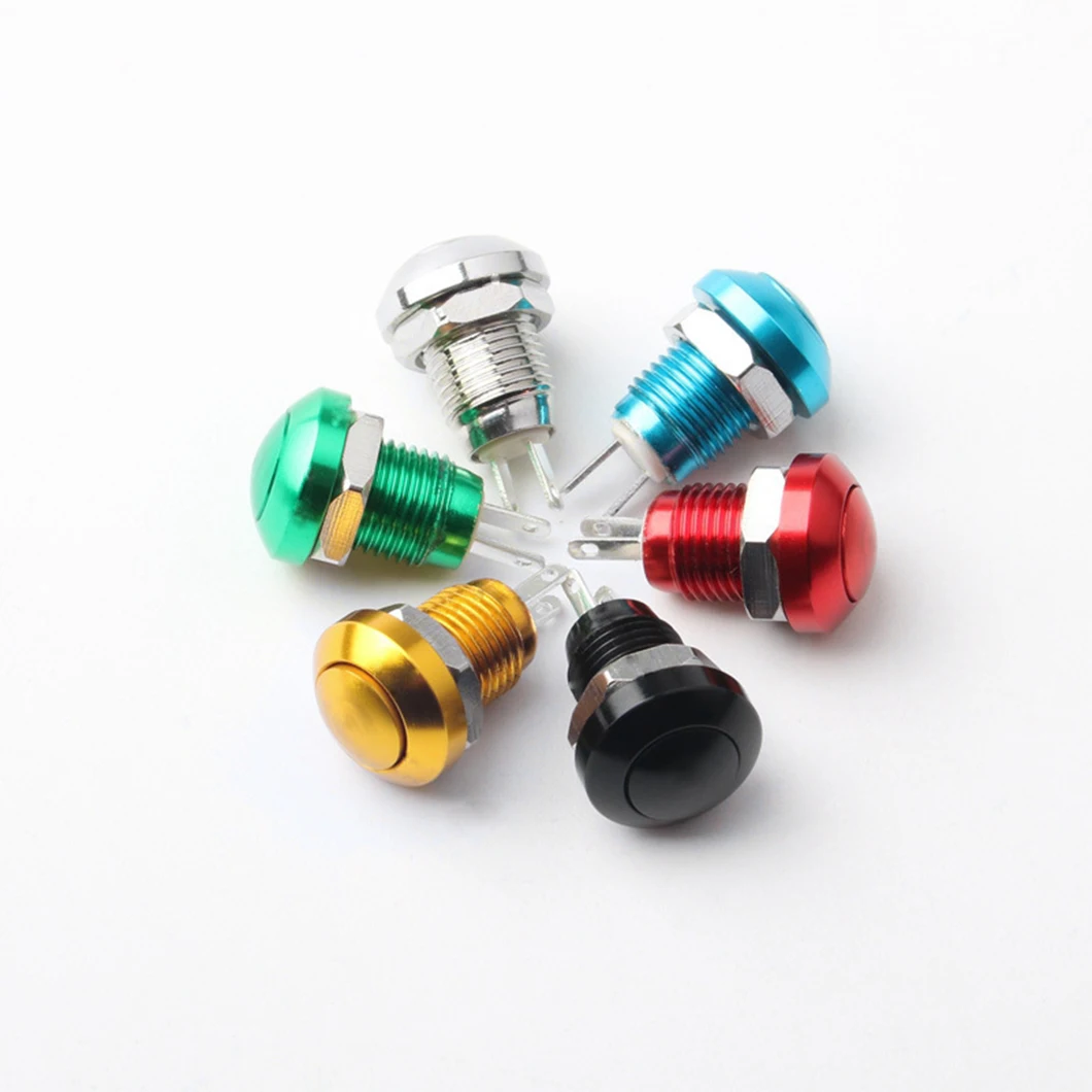 8MM Ball Head Momentary 1NO Metal Push Button Switch 2Pin Terminal Mini Push Button Power Strat Switch