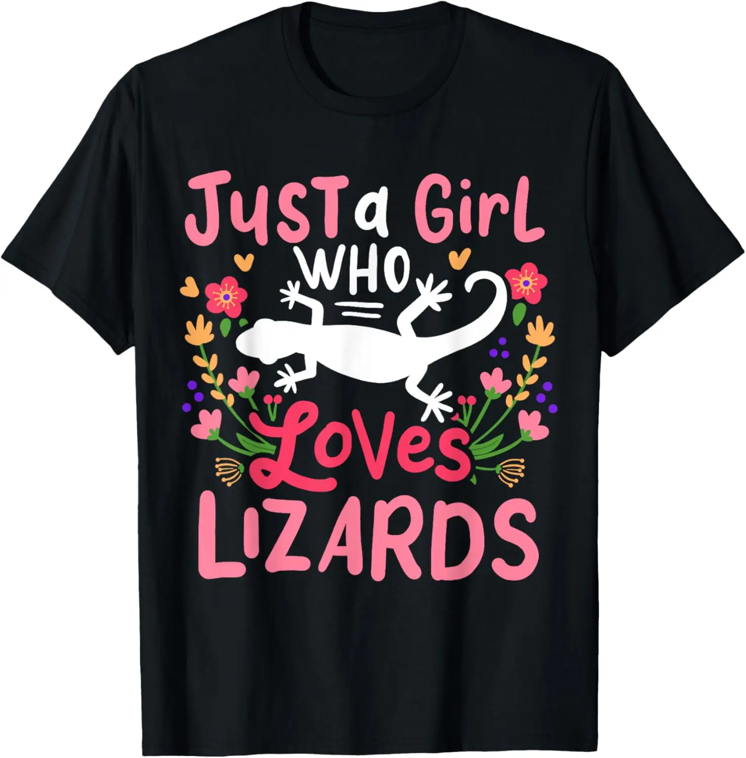 Lizard Just A Girl Who Loves Lizards for Lizard Lovers T-Shirt