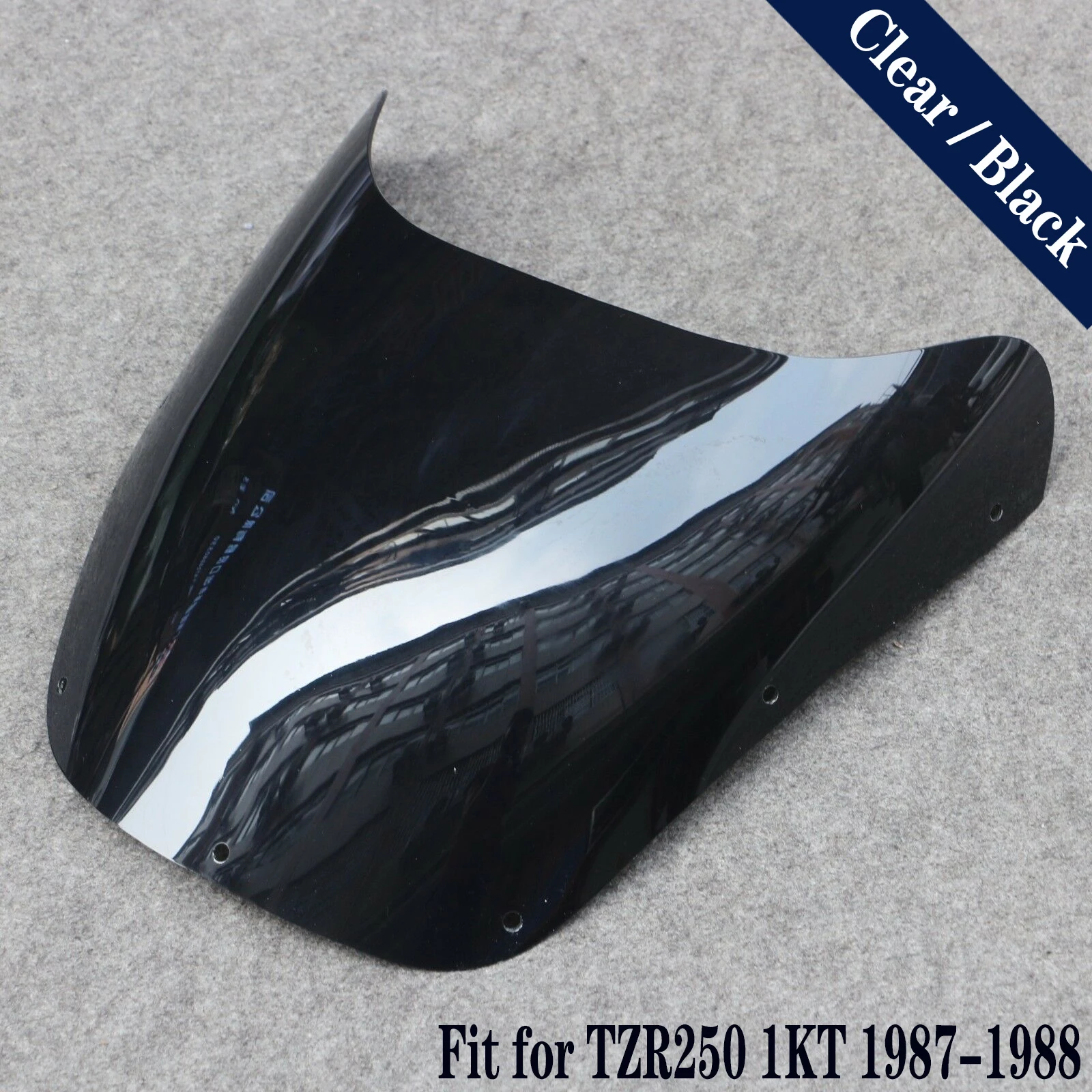 

Fit for Yamaha 1987 1988 TZR250 1KT Motorcycle Accessories Windshield Windscreen Clear black Motorcycle TZR 250 87 88