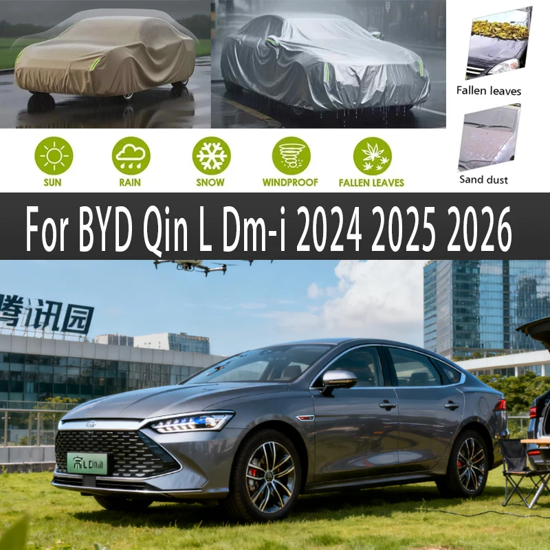 

For BYD Qin L Dm-i 2024 2025 2026 Outdoor Protection Full Car Covers Snow Cover Sunshade Waterproof Dustproof Exterior