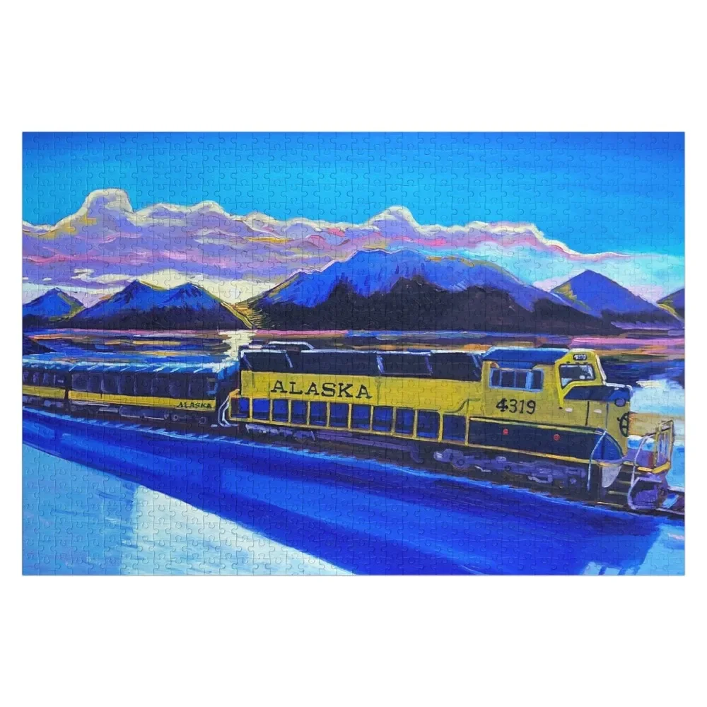 Alaska Railroad Train Jigsaw Puzzle Custom Photo Jigsaw Custom Customizable Gift Personalized Wooden Name Puzzle
